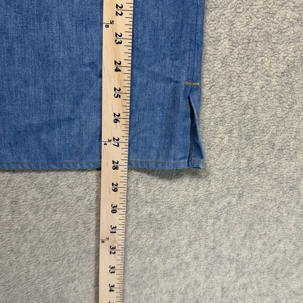 Vintage Levi's Panatela Denim Shirt Jacket XL Blue Chambray‎ Western Elbow Patch